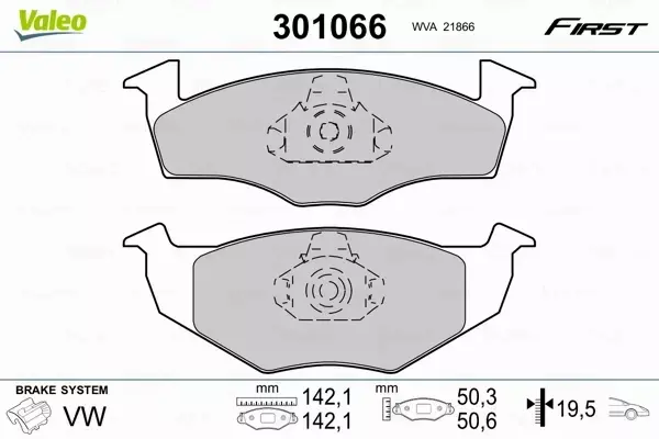 VALEO KLOCKI HAMULCOWE 301066 