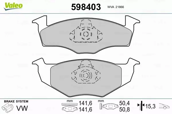 VALEO KLOCKI HAMULCOWE 598403 