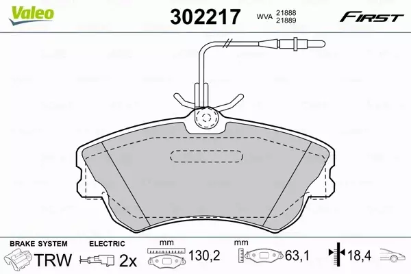 VALEO KLOCKI HAMULCOWE 302217 