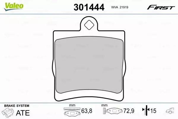 VALEO KLOCKI HAMULCOWE 301444 