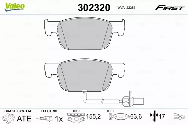 VALEO KLOCKI HAMULCOWE 302320 