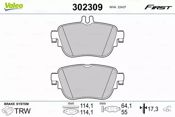 VALEO KLOCKI HAMULCOWE 302309 