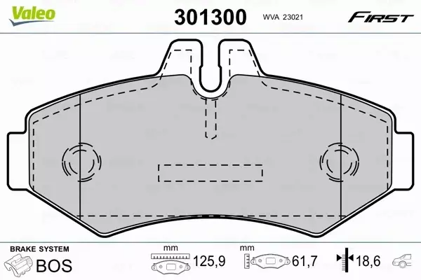 VALEO KLOCKI HAMULCOWE 301300 