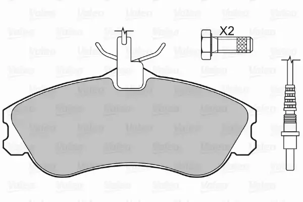 VALEO KLOCKI HAMULCOWE 598326 