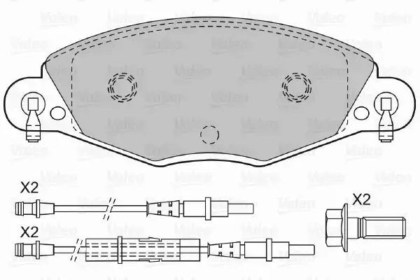 VALEO KLOCKI HAMULCOWE 598416 