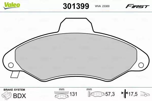 VALEO KLOCKI HAMULCOWE 301399 