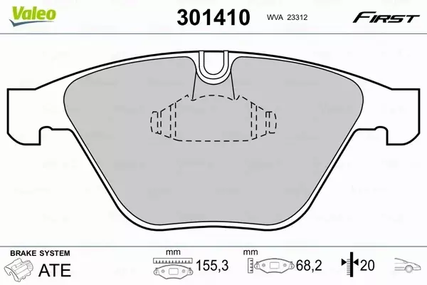 VALEO KLOCKI HAMULCOWE 301410 