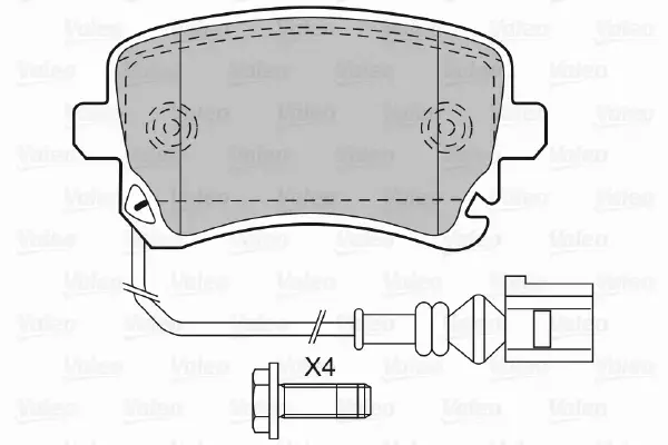 VALEO KLOCKI HAMULCOWE 598671 