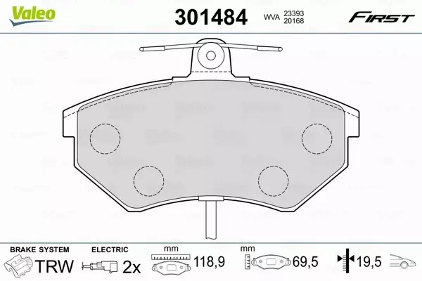 VALEO KLOCKI HAMULCOWE FIRST 301484 