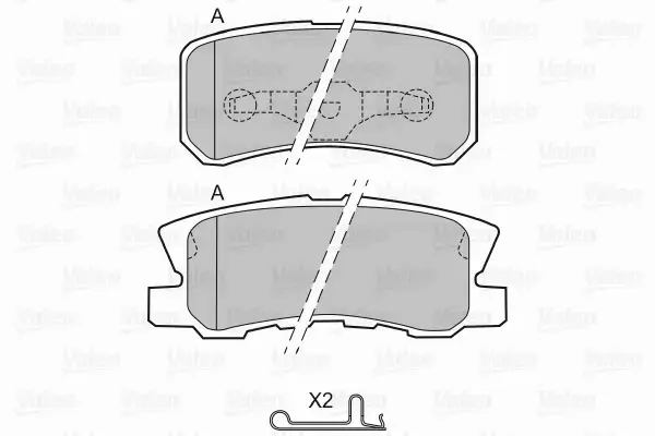 VALEO KLOCKI HAMULCOWE 598520 