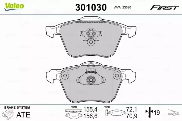 VALEO KLOCKI HAMULCOWE FIRST 301030 