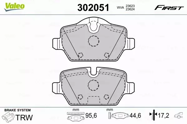 VALEO KLOCKI HAMULCOWE 302051 