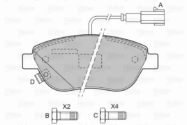 VALEO KLOCKI HAMULCOWE 598698 