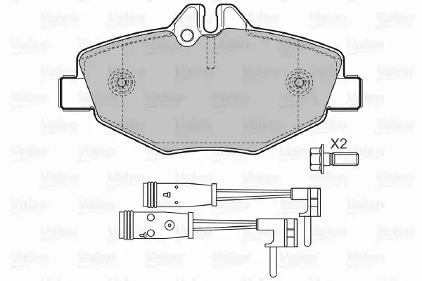 VALEO KLOCKI HAMULCOWE 598638 