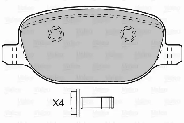 VALEO KLOCKI HAMULCOWE 601029 