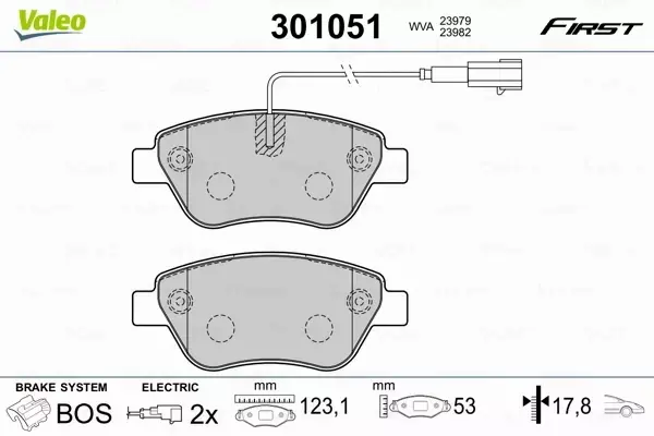 VALEO KLOCKI HAMULCOWE FIRST 301051 