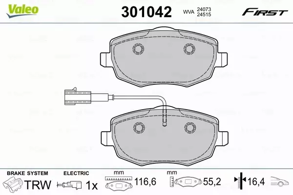 VALEO KLOCKI HAMULCOWE 301042 