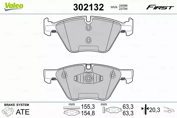 VALEO KLOCKI HAMULCOWE 302132 