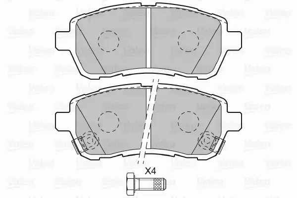 VALEO KLOCKI HAMULCOWE 598999 