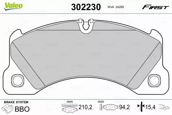 VALEO KLOCKI HAMULCOWE 302230 