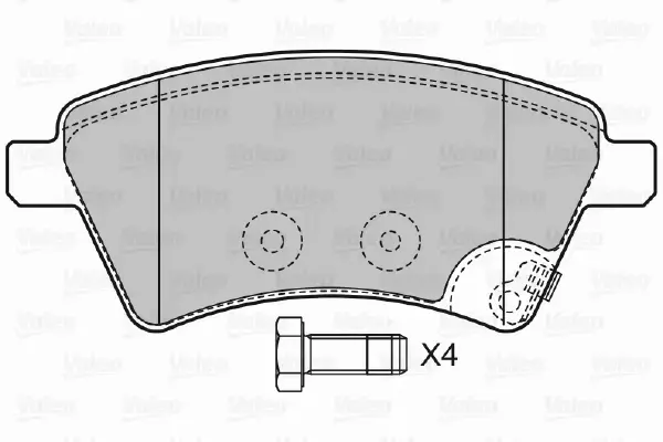 VALEO KLOCKI HAMULCOWE 598804 