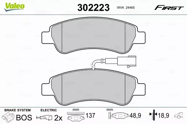 VALEO KLOCKI HAMULCOWE 302223 