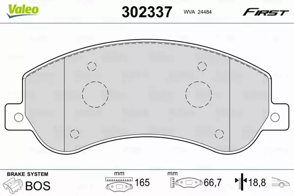 VALEO KLOCKI HAMULCOWE 302337 