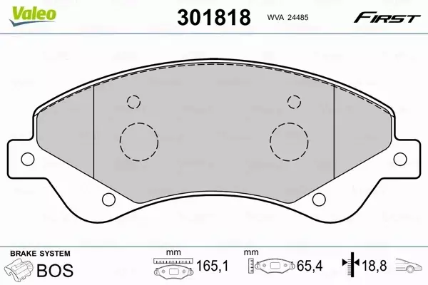 VALEO KLOCKI HAMULCOWE 301818 