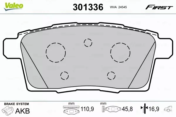 VALEO KLOCKI HAMULCOWE 301336 