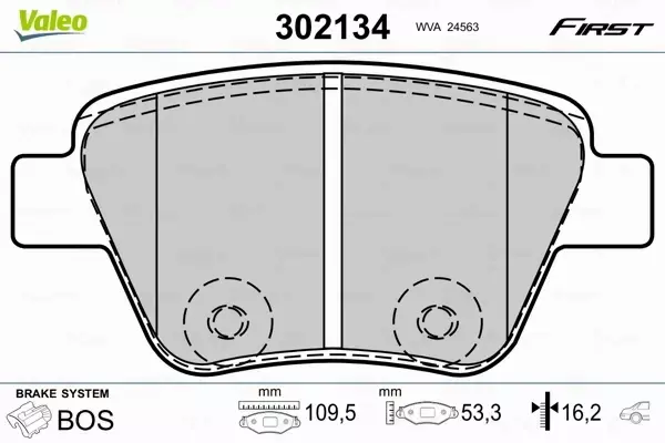 VALEO KLOCKI HAMULCOWE 302134 