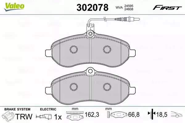 VALEO KLOCKI HAMULCOWE FIRST 302078 