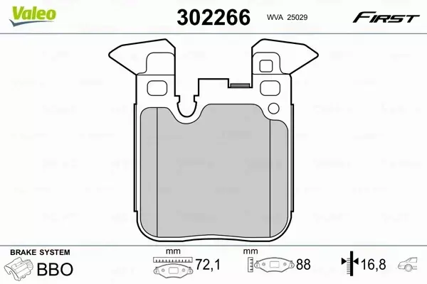 VALEO KLOCKI HAMULCOWE 302266 