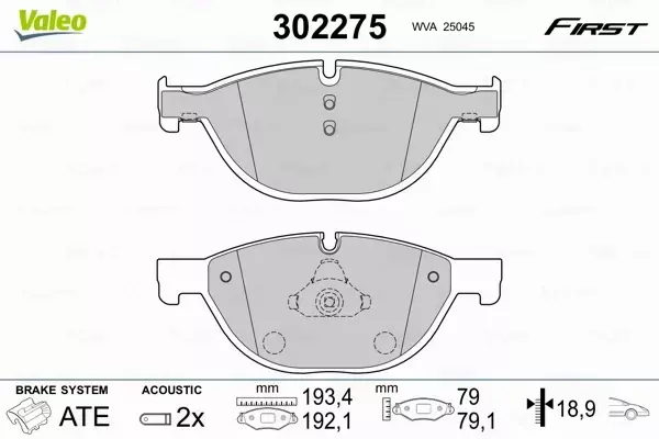 VALEO KLOCKI HAMULCOWE 302275 