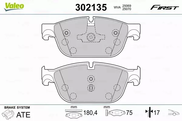 VALEO KLOCKI HAMULCOWE 302135 