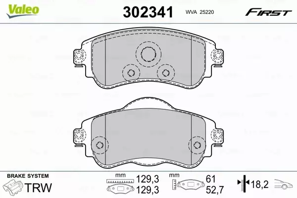 VALEO KLOCKI HAMULCOWE 302341 