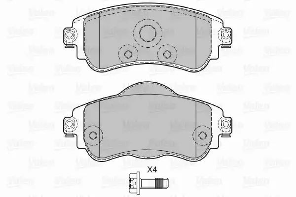 VALEO KLOCKI HAMULCOWE 601293 