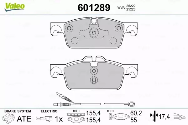 VALEO KLOCKI HAMULCOWE 601289 