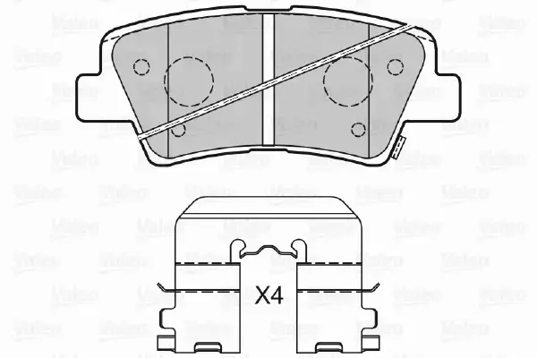 VALEO KLOCKI HAMULCOWE 601301 