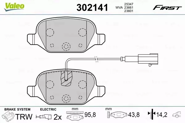 VALEO KLOCKI HAMULCOWE 302141 