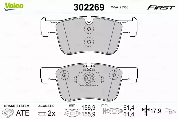 VALEO KLOCKI HAMULCOWE 302269 