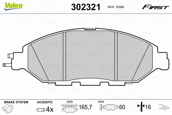 VALEO KLOCKI HAMULCOWE 302321 