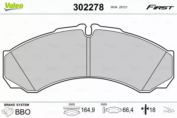 VALEO KLOCKI HAMULCOWE 302278 