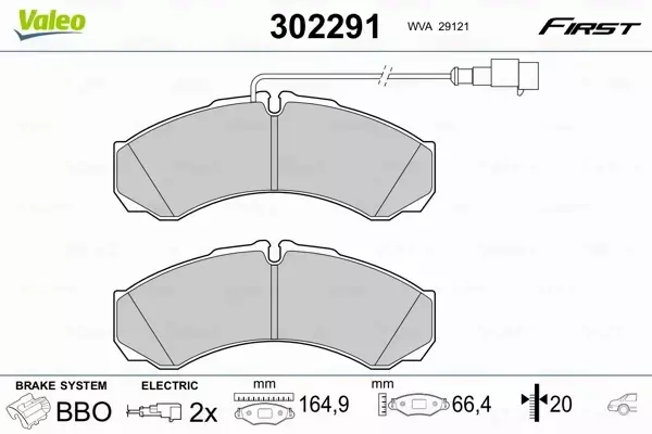 VALEO KLOCKI HAMULCOWE 302291 