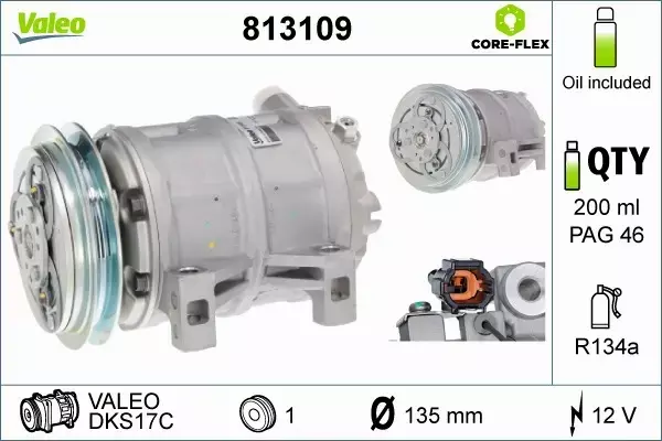 VALEO KOMPRESOR KLIMATYZACJI 813109 