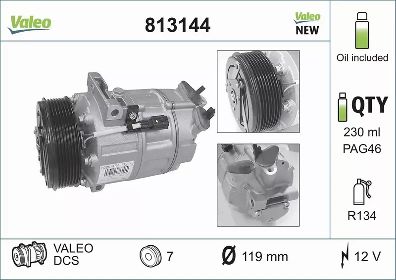 VALEO KOMPRESOR KLIMATYZACJI 813144 