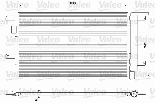 VALEO SKRAPLACZ CHŁODNICA KLIMATYZACJI 815089 