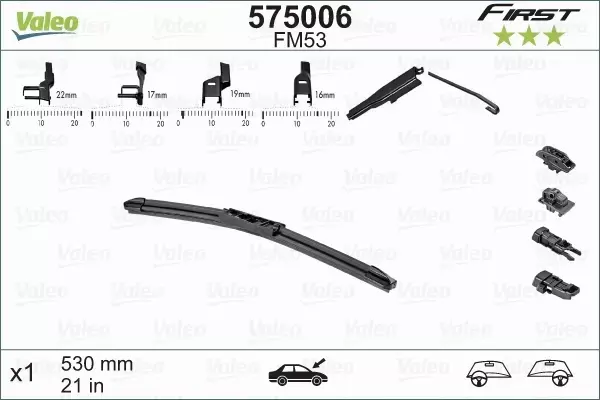 VALEO FIRST PIÓRO WYCIERACZKI FM53 530MM 575006 