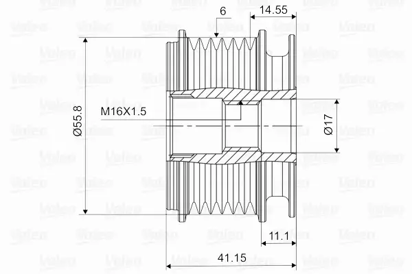 VALEO KOŁO PASOWE ALTERNATORA 588001 