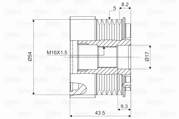 VALEO SPRZĘGŁO ALTERNATORA 588007 