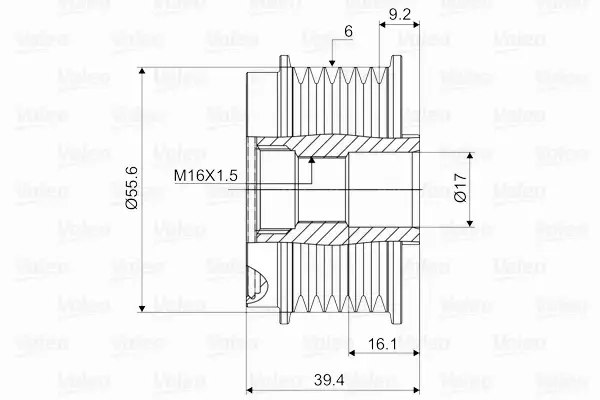 VALEO SPRZĘGŁO ALTERNATORA 588013 